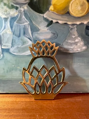 Dessous de plat en laiton vintage