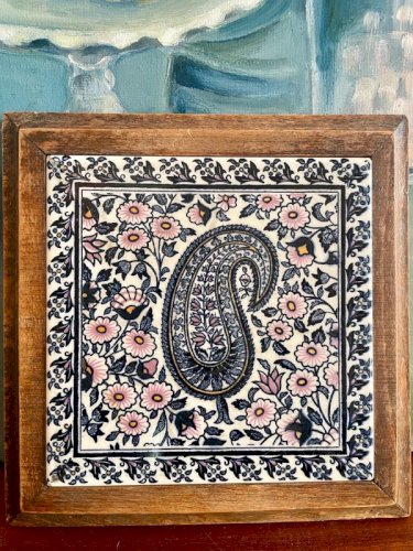 Dessous de plat Gien Cachemire ancien