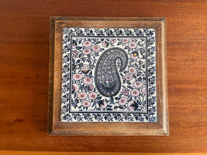 Dessous de plat Gien Cachemire ancien