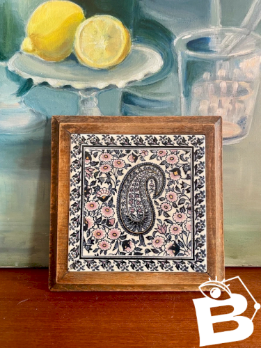 Dessous de plat Gien Cachemire ancien