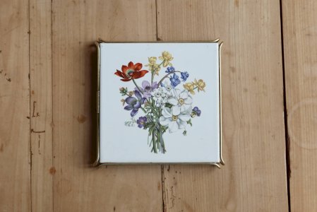 Dessous de plat vintage Villeroy & Boch – Carreau de faïence à fleurs
