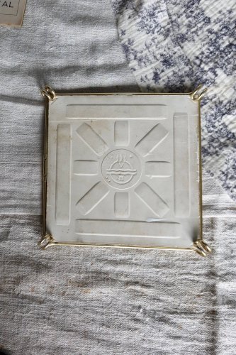 Dessous de plat vintage Villeroy & Boch – Carreau de faïence à fleurs