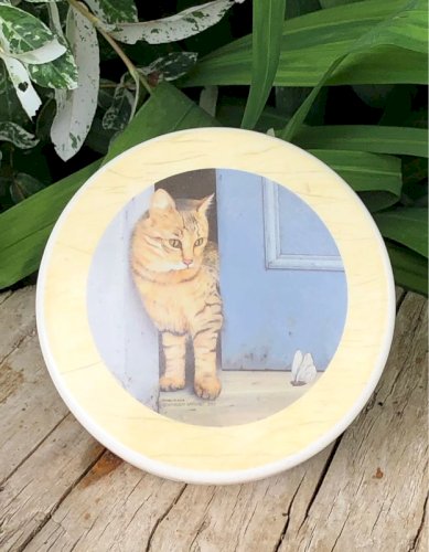 Dessous de verre vintage motifs chat
