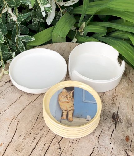 Dessous de verre vintage motifs chat