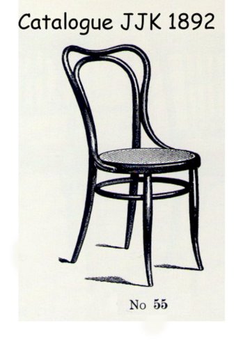 Deux chaises bistrot , Jacob et Josef KOHN N°55 Ca.1910- No Thonet -