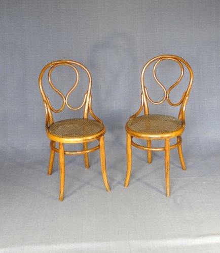 Deux chaises N° 20 "oméga" par Lebrun - France - 1890 - no Thonet