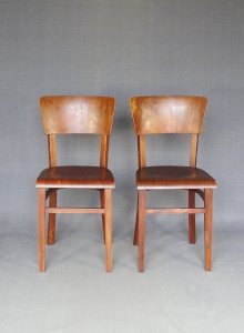 Two Thonet chairs No. 973, Bistro 1950, Ready to serve, No Baumann