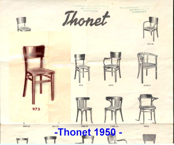 Deux chaises Thonet N° 973 ,Bistrot 1950 , Prêtes à servir, No Baumann