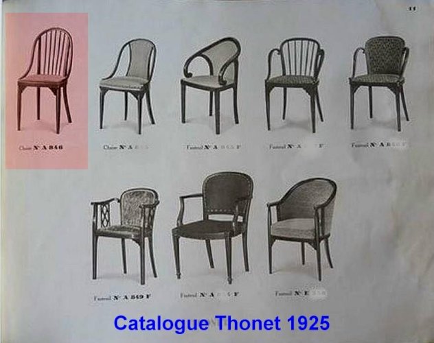 Deux chaises Thonet N ° A846 - Otto Prutscher - 1925 -Assises cuir -