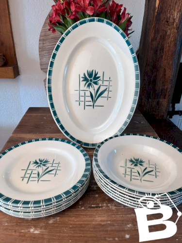 Digoin Sarreguemines modèle Silvia 2x6 assiettes et 1 plat