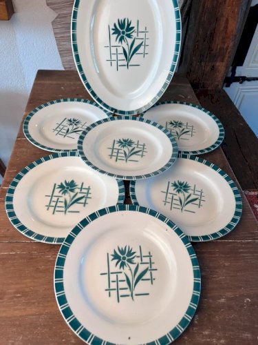 Digoin Sarreguemines modèle Silvia 2x6 assiettes et 1 plat