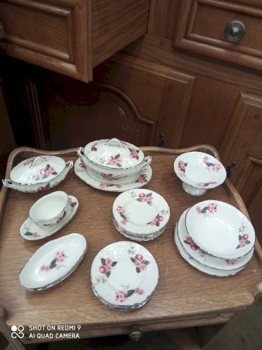 dinette enfant motif floral 17 pièces 