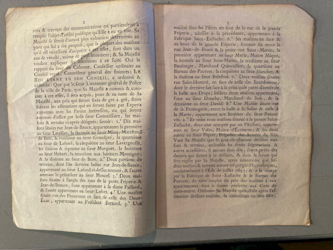 Document  Louis XVI France 1785 Arrêté  Du Conseil D’état Du Roi Gravure Ancien
