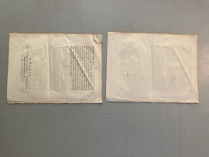 Document  Louis XVI France 1785 Arrêté  Du Conseil D’état Du Roi Gravure Ancien