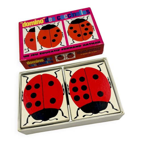 Domino des coccinelles Fernand Nathan jeu éducatif vintage