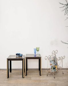 Donna, the pair of metal coffee tables No. 63