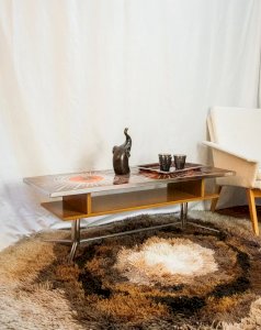 Donna, the chrome ceramic coffee table No. 767