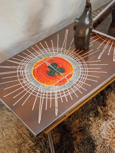 Donna, la table basse en céramique chromée N°767