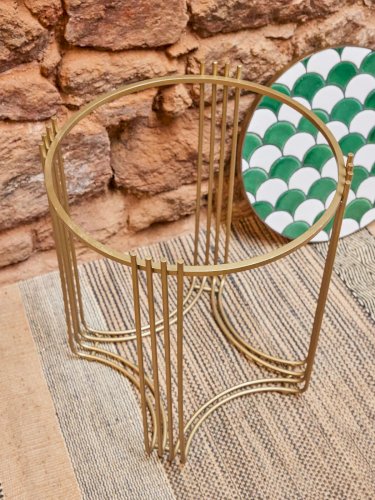 Donna, la table basse en laiton modulable N°645