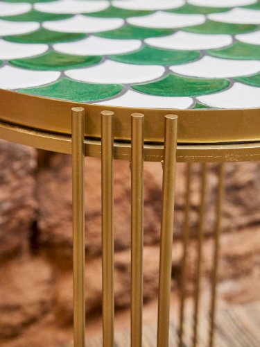 Donna, la table basse en laiton modulable N°645