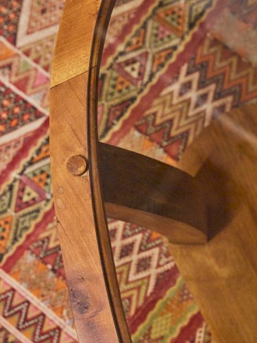 Donna, la table basse en merisier et verre N°661