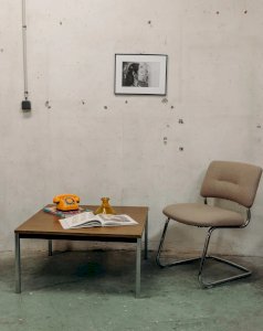 Donna, the metal and wood coffee table No. 455