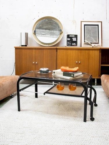 Donna, la table basse en métal et verre N°418