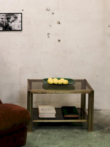 Donna, la table basse en métal et verre N°452