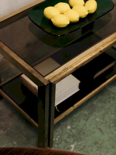 Donna, la table basse en métal et verre N°452