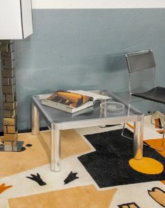 Donna, the metal and glass coffee table No. 683