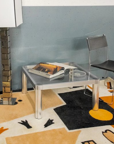 Donna, la table basse en métal et verre N°683