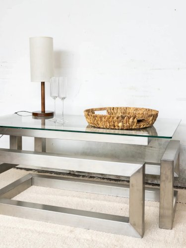 Donna, la table basse métal et verre N°64