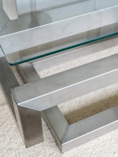 Donna, la table basse métal et verre N°64