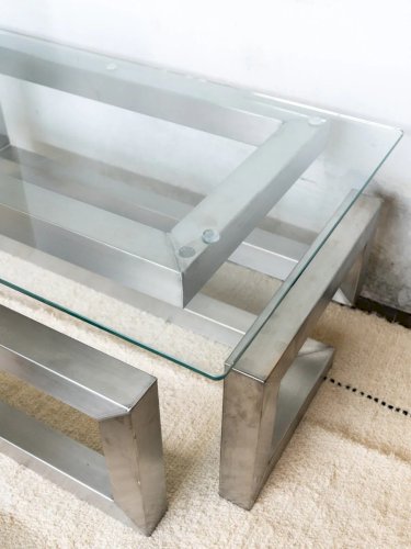 Donna, la table basse métal et verre N°64