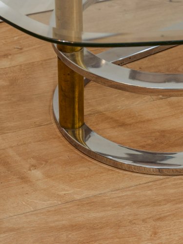 Donna, la table basse ovale en verre N°786