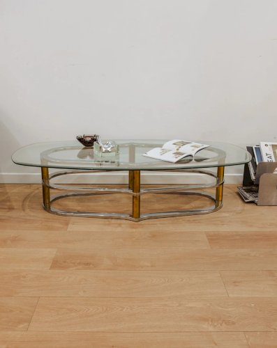 Donna, la table basse ovale en verre N°786