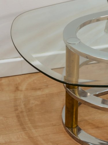 Donna, la table basse ovale en verre N°786