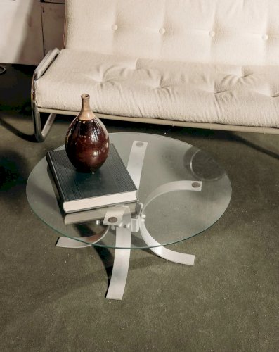 Donna, la table basse ronde en verre N°504