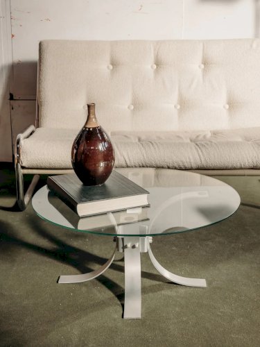 Donna, la table basse ronde en verre N°504