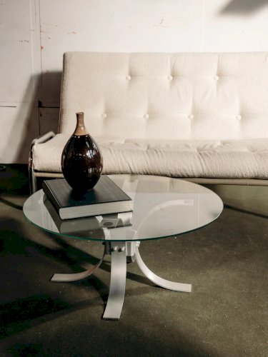 Donna, la table basse ronde en verre N°504