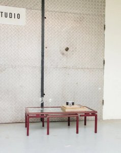 Donna, the set of metal coffee tables No. 154