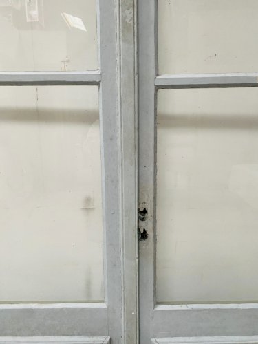 Double portes de passage en bois patiné XIX siècle