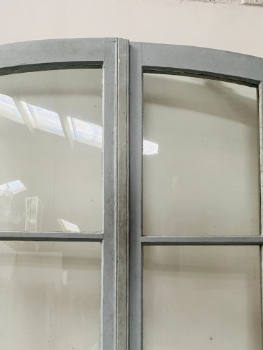 Double portes de passage en bois patiné XIX siècle