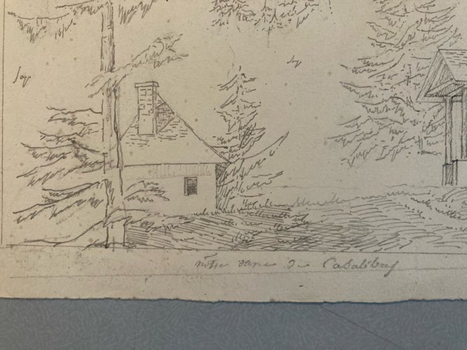 Drawing Dessin 1850 XIXe Chatreuse Casalibus Ancien Old Art Classique Original