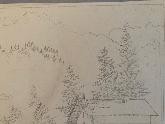 Drawing Dessin 1850 XIXe Chatreuse Casalibus Ancien Old Art Classique Original