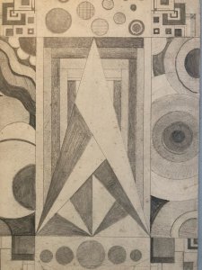 Drawing 1949 Pencil Abstract Geometric Abstraction Old 20th Century Art