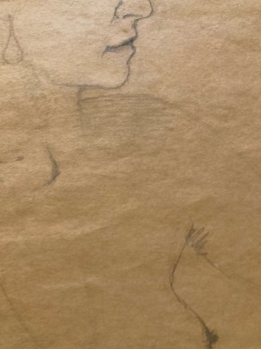 Drawing Dessin Crayon Portrait Buste Femme Expressionniste Expressionnisme 1920