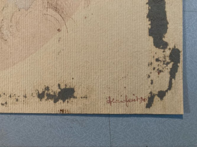 Drawing Dessin Encre Circa 1920 Ange Putti Angelot Peinture Ancien Old Classique