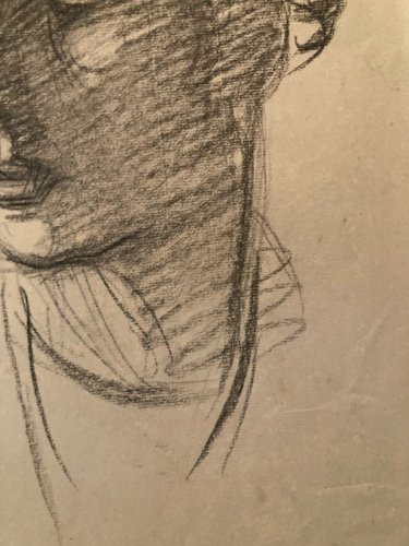 Drawing dessin Femme Cubiste Cubisme Portrait Ancien 1950 A Identifier Art Old