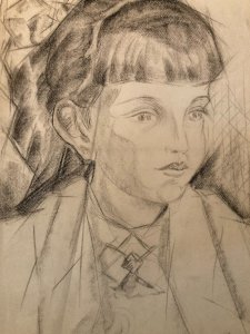 Drawing Woman Cubist Cubism Portrait Old 1950 To Identify Art